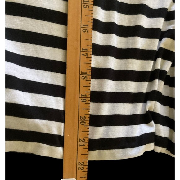 Countess Luann Woman’s Black White Striped Sweater Size 3X Zip Up Rayon Blend - Picture 7 of 9